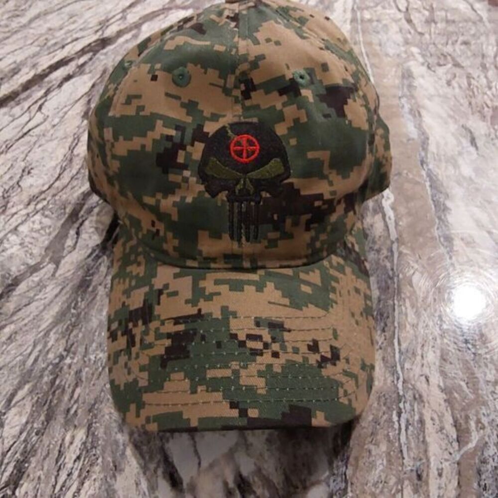 NEWRapid Dominance Tactical Gear Camo Sniper Hat Punisher Logo Strap Back RAPDOM